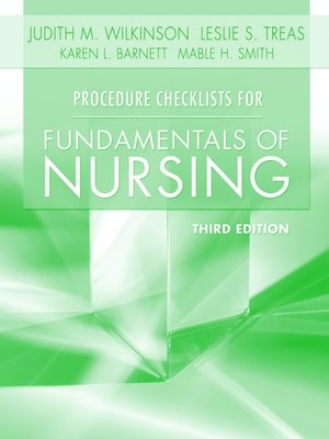 cover image of Procedure Checklists for Fundamentals of Nursing